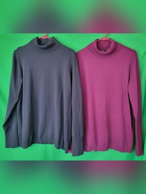 Womens Lane Bryant Turtleneck Sweater Plus Sz 18 20 Pullover Lightweight Stretch